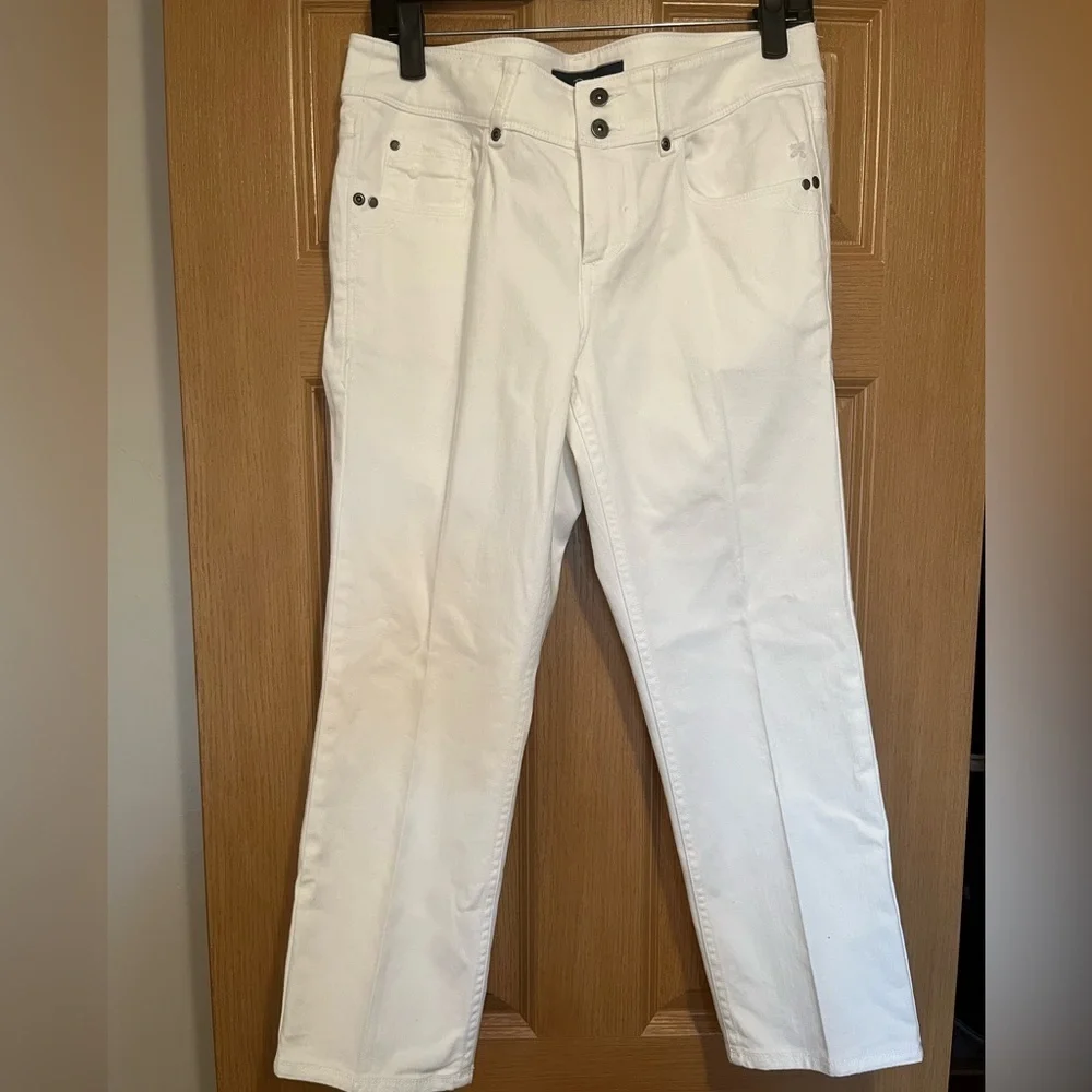 Tommy Bahama Womens Ana Twill Denim Ankle Jeans